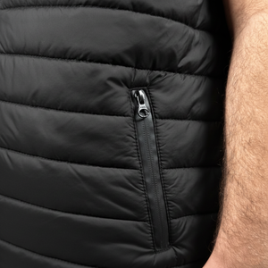 เสื้อกั๊กพัฟเฟอร์บุผ้าฝ้ายหนานุ่มสำหรับผู้ชาย ฤดูหนาว กันลม ผ้าแคนวาส - Product Image 5