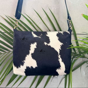 กระเป๋าสะพายหนังวัวขนเฟอร์ดีไซน์หรูหรากระเป๋าถือมีสไตล์สำหรับขนหนังโบฮีเมียนดีไซน์สวย - Product Image 1