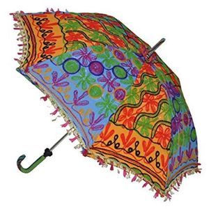 Nuevo Diseño, Los Mejores Paraguas Indios, Sombrilla Decorativa, Sombrilla para Bodas, Decoración Vintage, Sombrilla Bordada a Mano - Product Image 6