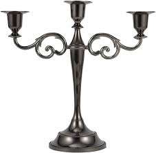 Precio al por mayor candelabro alto candelabro de Metal para exteriores acabado de plata brillante decorativo Metal aluminio portavelas - Product Image 3