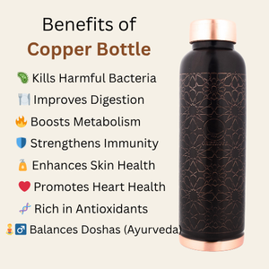 Haute qualité 100% cuivre pur 1 litre bouteille de pureté ayurvédique Style arabe étanche eau de refroidissement verres usine en gros - Product Image 3
