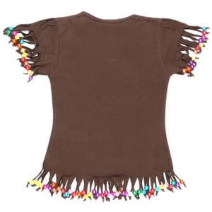 Camiseta de manga corta con corazón para niña - Marrón - Product Image 3