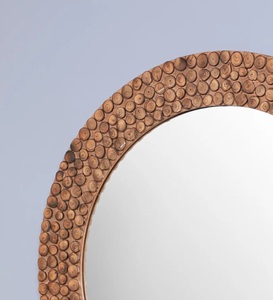 Gương trang trí tường tròn với khung gỗ mộc mạc cho trang trại và nội thất theo phong cách boho với giá cả hợp lý - Product Image 6