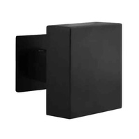Ensemble de poignées de porte carrées modernes de luxe en verre noir mat avec serrure à clé pour chambre, cuisine, charnières de porte intérieures et poignées de fenêtre