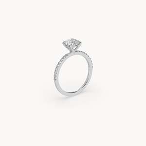 แหวนหมั้นชาร์ลส์ ทอง 14k ประดับเพชรเลี้ยงในห้องปฏิบัติการ - Product Image 4