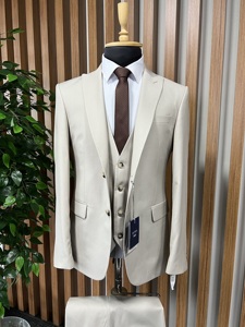 Qualité turque Offre Spéciale sur mesure Viscose et Polyester tissu hommes Elite costume mariage marié et costume d'affaires pour hommes - Product Image 4