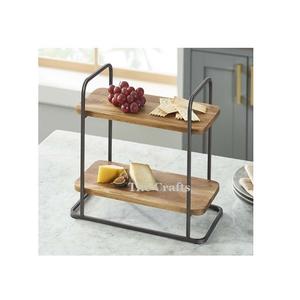 ที่วางเค้กที่ทำจากไม้พร้อมที่วางเค้กที่ทำจากไม้และเหล็ก - Product Image 5