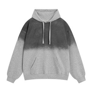 Vente en gros 450Gsm Pull Over Heavyweight Distressed Sweat à capuche brodé personnalisé imprimé vierge surdimensionné lavé à l'acide Hoodies unisexe - Product Image 1