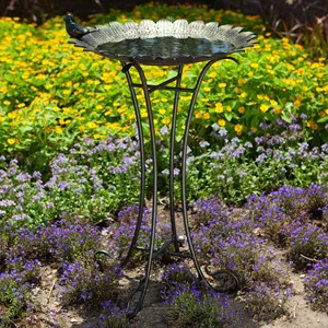 Vente chaude Style rétro fer métal bain d'oiseau et mangeoire extérieur jardin cour décor pour arrière-cour observation des oiseaux approvisionnement en gros seulement - Product Image 5