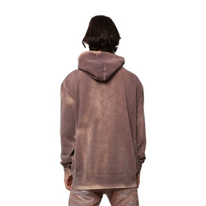 Sudadera con capucha lavada con ácido para hombre de alta calidad personalizada 100% algodón pesado impresión de pantalla gruesa de gran tamaño para invierno al por mayor - Product Image 2