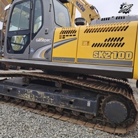 Excavatrice sur chenilles Kobelco SK210LC, 21 tonnes, excavatrice hydraulique moyenne à grande, moteur Hino J05E, excavatrice de construction japonaise d'occasion