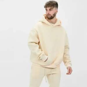 Latest Design Unisex Heavyweight Oversized Blank Hoody High Quality Flared Custom Men <b>Hoodies</b> and Sweat Pants Set Made in Pakis - Product Image 2