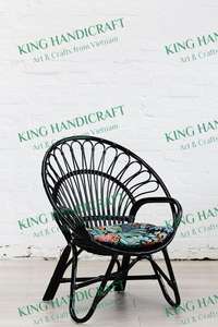 Chaise en rotin ronde fabriquée à la main pour enfants et bébés cultivés naturellement du Vietnam pour le salon - Product Image 4