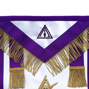 Royal & Select Masters Council Delantal Blanco y púrpura Varios materiales Opciones Pasado Ilustre Master Council Delantal Púrpura - Product Image 4