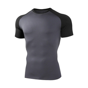 High Quality <b>Compression</b> Gym <b>Shirt</b> Men Short Sleeve Tight Fit Sports Fitness Training Workout Quick Dry Athletic T <b>Shirt</b> - Product Image 6