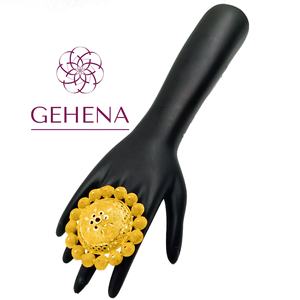 Anillo De dedo chapado en oro De 24K, bisutería De lujo, placa o conjunto africano para mujer, joyería india, nuevo De Dubái africano, 5 gramos - Product Image 1