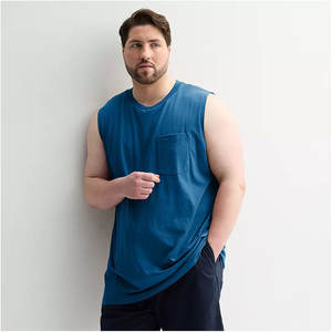 Camiseta sin mangas atlética de secado rápido que absorbe la humedad para hombre en camisetas sin mangas de carbón - Product Image 6