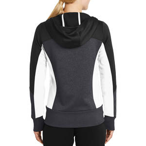 Veste de Sport à capuche en polaire pour femme, avec fermeture éclair complète, gris Graphite, manches longues, chaud et décontracté - Product Image 2