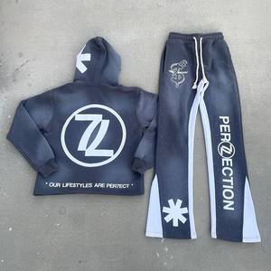 Vente en gros 100% survêtement surdimensionné en molleton de coton tendance personnalisable solide Design strass respirant durable XL hiver - Product Image 4