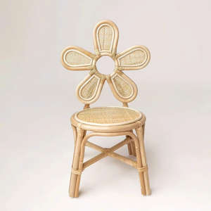 Chaise en rotin de qualité d'exportation bon marché avec dossier en forme de fleur - Product Image 1