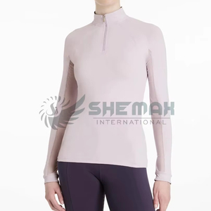 Couches de base d'équitation thermique haut d'équitation avec doublure en polaire douce couverture à manches longues et tissu évacuant l'humidité - Product Image 1