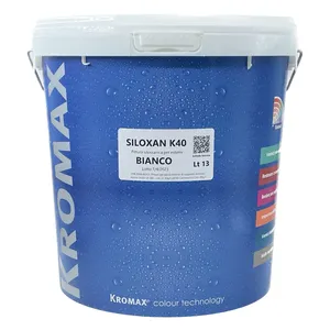 Peinture siloxane pour extérieur KROMAX SILOXAN K40 Idéal pour protéger les bâtiments dans les environnements marins exposés aux embruns salins 13 Litres