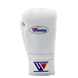 Guantes de boxeo ganadores de cuero genuino de alta calidad, logotipo personalizado, guantes ganadores con cordones, guantes de boxeo ODM Fighting Gear - Product Image 2