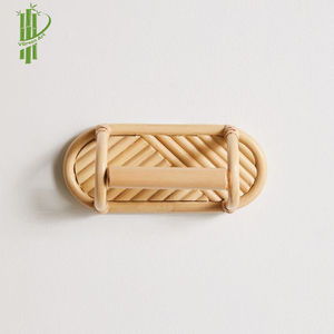 Crochets muraux en rotin de style luxe moderne 100% faits à la main en forme de coeur pour suspendre vêtements manteaux serviettes dans la chambre et la salle de bain - Product Image 4