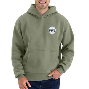 Sweat-shirts à capuche en coton de luxe surdimensionnés avec impression personnalisée, effet délavé, style ample, pour l'automne - Product Image 1