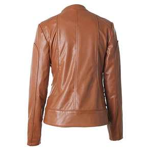 Chaqueta de Cuero Genuino para Mujer, 100% Piel de Oveja, Chaqueta Elegante con Cremallera, al por Mayor, Chaquetas de Cuero Originales 2026 para Hombre - Product Image 2