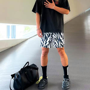 Customized Embroidered Logo Sublimation Printed Double <b>Layer</b> Solid Casual Mesh Shorts Quick Dry Summer for Men - Product Image 2