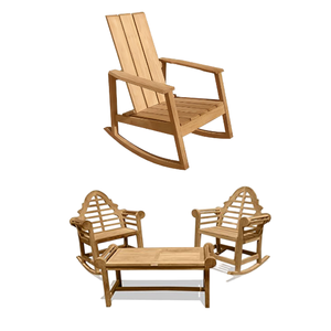 Chaise à bascule en bois moderne de nouvelle conception, conception personnalisable de chaise longue de salon - Product Image 5