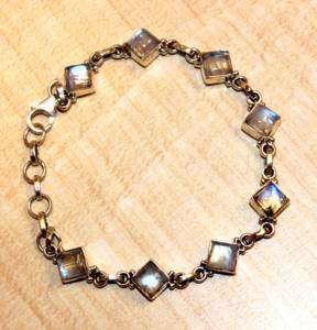 Unisex 925 Silver Wedding Party Anniversary Gift <b>Bracelet</b> Bohemia Style Labradorite Religious Inspired Buddhism <b>Fashion</b> Bangle - Product Image 2