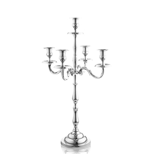 Candelabro grande de 5 brazos, candelabro plateado, el mejor producto atractivo para mesa de boda, decoración de fiesta y hogar - Product Image 4