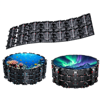 Écran LED souple en forme de vague créative P2.6 P3 P4, module LED flexible pleine couleur, pilier personnalisé pour affichage publicitaire LED