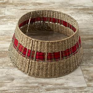 คอเสื้อแบบพับได้สำหรับตกแต่งต้นคริสต์มาสฐานหญ้าทะเลประดับต้นกระโปรงต้นคริสต์มาส - Product Image 2