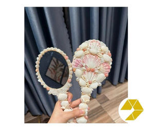 High Quality Vietnam Seashell Hand Mirror - Elegant Coastal Shell Craft Mirror for Beauty and Decoration - Product Image 6