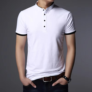 Top sólido informal de negocios para hombre, camiseta Polo de manga corta de verano, cómoda y transpirable - Product Image 4