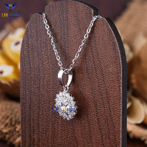 1,77 TDW Round Cut Diamond White Gold Pendant by Labstone/ Forever Cautivating Pendant/Color DE LA EF-VS - Product Image 2