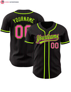 Maillot de baseball à rayures personnalisées Chemises de softball à rayures personnalisées Uniforme sportif à sublimation pour hommes femmes jeunes adultes - Product Image 3