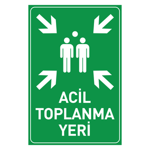 Emergency Assembly Point Reflective Traffic Sign LED Warning Sign Board - Product Image 1