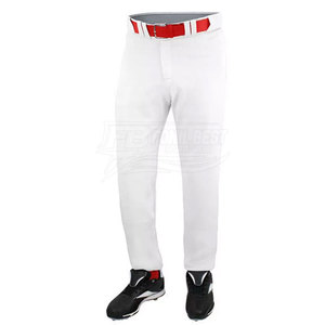 Uniforme de Béisbol para Hombre, Negro, Rojo y Blanco, Cuello Redondo, Secado Rápido, 100% Poliéster, Ropa Deportiva, Personalizable para Adultos - Product Image 6