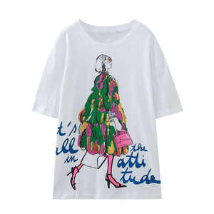 Camisetas de Verano para Mujer de Alta Calidad, 100% Algodón, Corte Ajustado, Transpirables, Manga Corta, Cuello Redondo, Venta al Por Mayor - Product Image 1