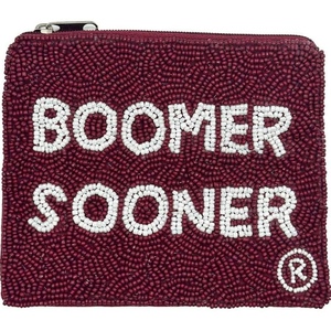 Accessoire de mode occidental de haute qualité fabriqué à la main pochette perlée de Cowboy rouge Mini porte-monnaie avec fermeture à glissière matériel de toile - Product Image 6