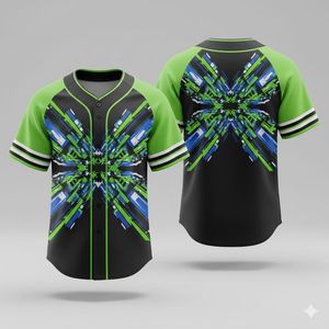 Uniformes de baseball unisexes de qualité supérieure, imprimés, 100% polyester, séchage rapide, respirant, col en V, avec couleurs et broderies personnalisées - Product Image 4