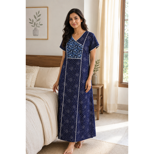 Camisón Largo de Popelina 100% Algodón para Mujer Evolve - Vestido de Dormir Suave con Botones y Largo Completo - Product Image 2