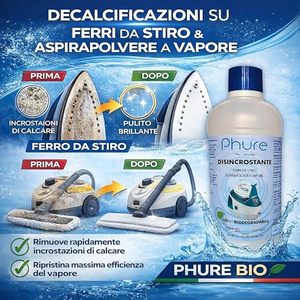 Phure Décalcaissant Liquide 500 ml Écologique Non Toxique Biodégradable pour Fer à Repasser et Aspirateur Vapeur - Product Image 5