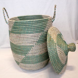 <b>Wicker</b> Storage Laundry Clothes <b>Basket</b> <b>Hamper</b> for Vintage Decor in Your Home With Lid From Manufacturer - Product Image 1