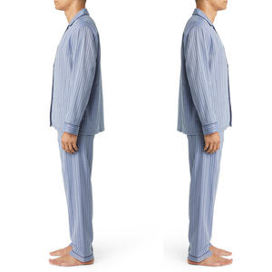 Ropa de dormir perfecta para hombre, Conjunto de pijama de algodón orgánico cómodo para hombre con pantalones con cordón acogedor, conjuntos de pijama para hombre a precio barato - Product Image 6