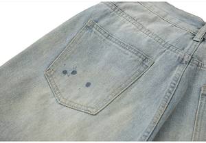 2025 fabricante personalizado hombres Baggy Jorts 100% algodón pantalones de mezclilla de peso pesado cremallera Fly Botón Ajuste suelto luz oscura verano - Product Image 2